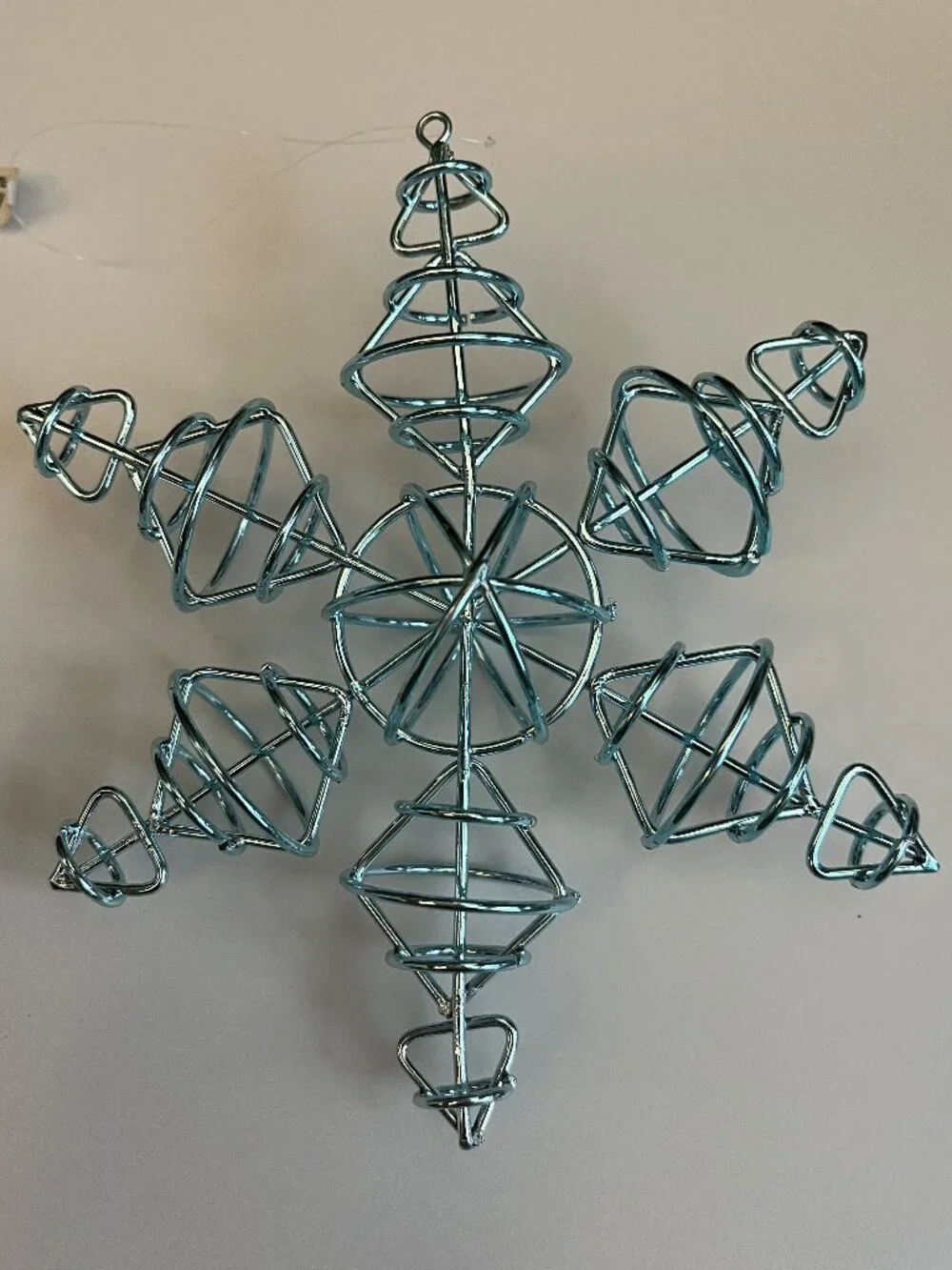 Crate & Barrel Blue Snowflake Christmas Tree Ornament